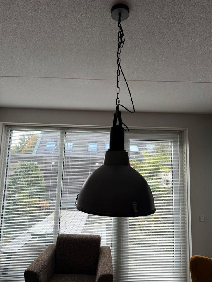 Industriële Hanglamp, Huis en Inrichting, Lampen | Hanglampen, Gebruikt, 75 cm of meer, Metaal, Ophalen