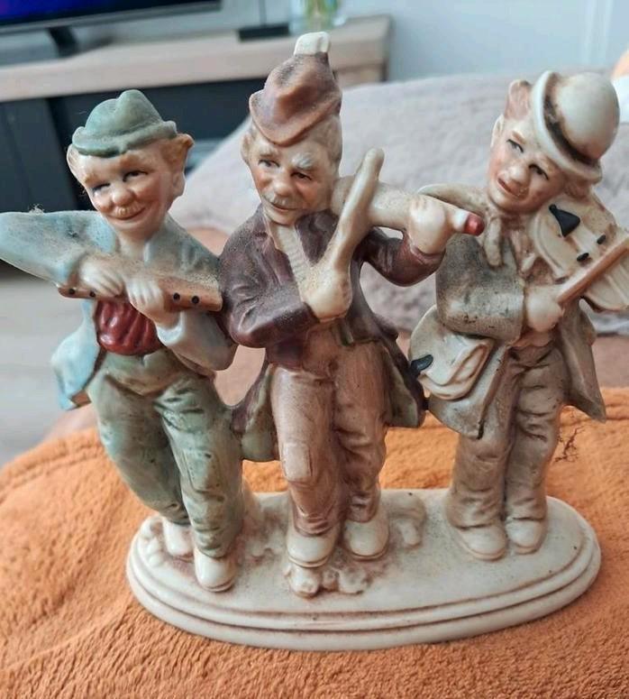 Vintage Muzikanten Beeldje Duitsland, Antiek en Kunst, Kunst | Beelden en Houtsnijwerken, Ophalen of Verzenden