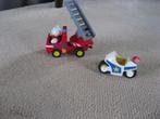 vintage baby Playmobil brandweerauto en politiemotor, 6607, Verzenden, Zo goed als nieuw, Los playmobil
