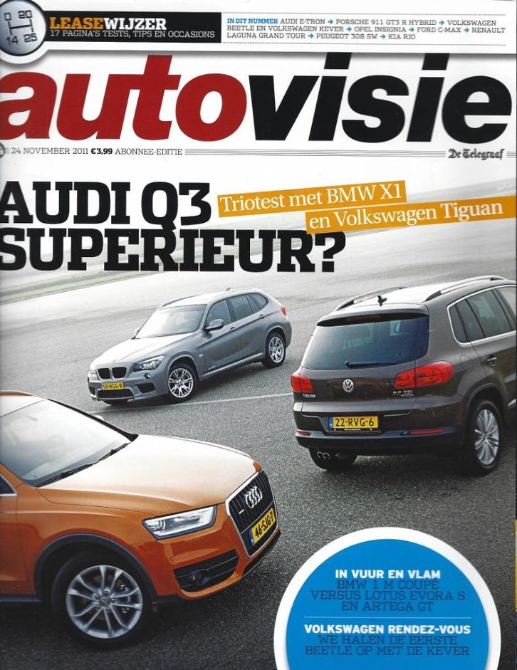 Autovisie test Audi Q3,BMW X!,VW Tiguan 2011, Auto diversen, Handleidingen en Instructieboekjes, Ophalen of Verzenden