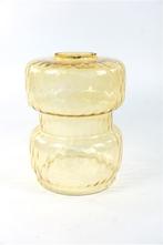 Vintage glazen lampenkap amber, Huis en Inrichting, Lampen | Lampenkappen, Overige kleuren, -, -, Rond