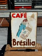 Bresilia koffie emaille reclame, Verzamelen, Merken en Reclamevoorwerpen, Ophalen of Verzenden, Gebruikt, Reclamebord