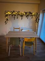 COMPLETE EETSET — SNELLE VERKOOP — ALLES IN ÉÉN BUNDEL, Ophalen, Zo goed als nieuw, 4 tot 6 stoelen