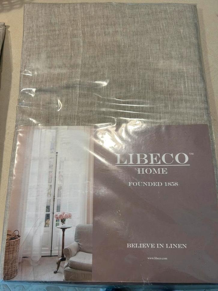 Libeco linnen gordijnen overgordijn whitesand NIEUW, Huis en Inrichting, Stoffering | Gordijnen en Lamellen, Nieuw, 200 cm of meer