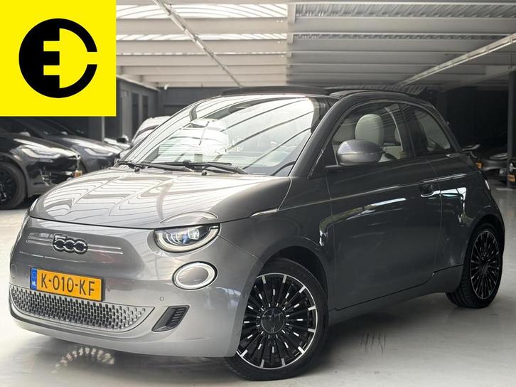 Fiat 500 C La Prima 42 kWh | Elektrische open dak | Wit leer, Auto's, Fiat, Bedrijf, Te koop, 500C, 360° camera, ABS, Achteruitrijcamera