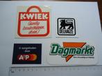 sticker oud Supermarkt winkel Dagmarkt Kwiek delhaize A&P, Verzenden, Zo goed als nieuw, Bedrijf of Vereniging