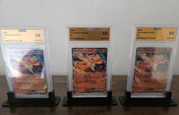 Pokemon 151, 3x Charizard Gem mint 10 beschikbaar voor biedingen