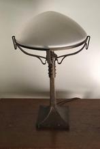 Vintage tafellamp - jr 20 - Amsterdamse school / Art nouveau, Gebruikt, Art nouveau, Ophalen of Verzenden, Glas
