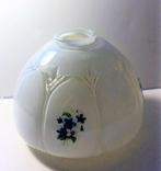 Jugendstil glazen lampenkapje met blauwe bloemetjes, Antiek en Kunst, Antiek | Lampen, Ophalen