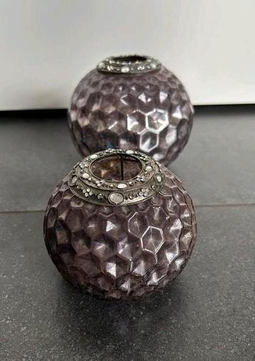 Set van 2 decoratieve windlichten  beschikbaar voor biedingen