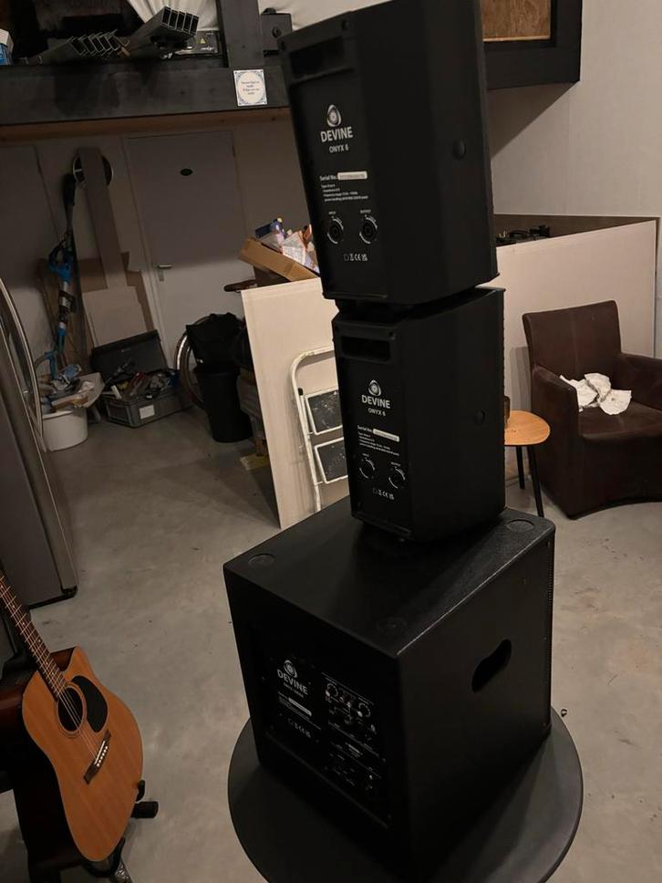 Devine Onyx 10SXA met 3x Devine Onyx 6 PA Set, Muziek en Instrumenten, Versterkers | Keyboard, Monitor en PA, Zo goed als nieuw