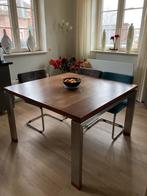 Kersenhouten vierkante eettafel, Huis en Inrichting, Tafels | Eettafels, Ophalen, Vijf personen of meer, 100 tot 150 cm