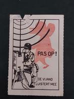 Sluitzegel Propaganda zegel WOII PAS OP! Vijand luistert mee, Verzamelen, Militaria | Tweede Wereldoorlog, Verzenden, Nederland