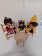 Monchhichi aapjes met tafel setje, Zo goed als nieuw, Ophalen