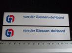 2x sticker van der Giessen-de Noord logo, Verzamelen, Verzenden, Zo goed als nieuw, Bedrijf of Vereniging