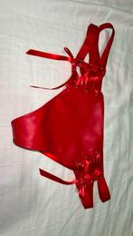 gebruikte slip satijn, Kleding | Dames, Ondergoed en Lingerie, Ophalen of Verzenden, Zwart, Slip