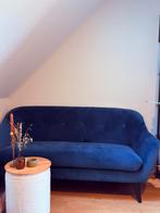 Velvet blauw 3 zits, Huis en Inrichting, 150 tot 200 cm, Driepersoons, 75 tot 100 cm, Ophalen of Verzenden