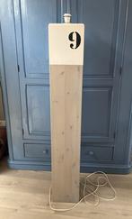 Steigerhouten lamp. 140 cm hoog, Gebruikt, 100 tot 150 cm, Ophalen of Verzenden, Landelijk, scandinavisch,