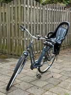 Stadfiets Dames ELOPS 120 Laag Frame Blauw, Versnellingen, 56 cm of meer, Zo goed als nieuw, 1 zitje