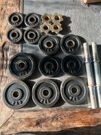 Sportbank, halters en stang met gewichten, Ophalen, Gebruikt, Armen, Fitnessbank