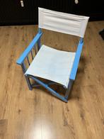 Blauwe regisseursstoel, Huis en Inrichting, Gebruikt, Blauw, Ophalen of Verzenden, Eén