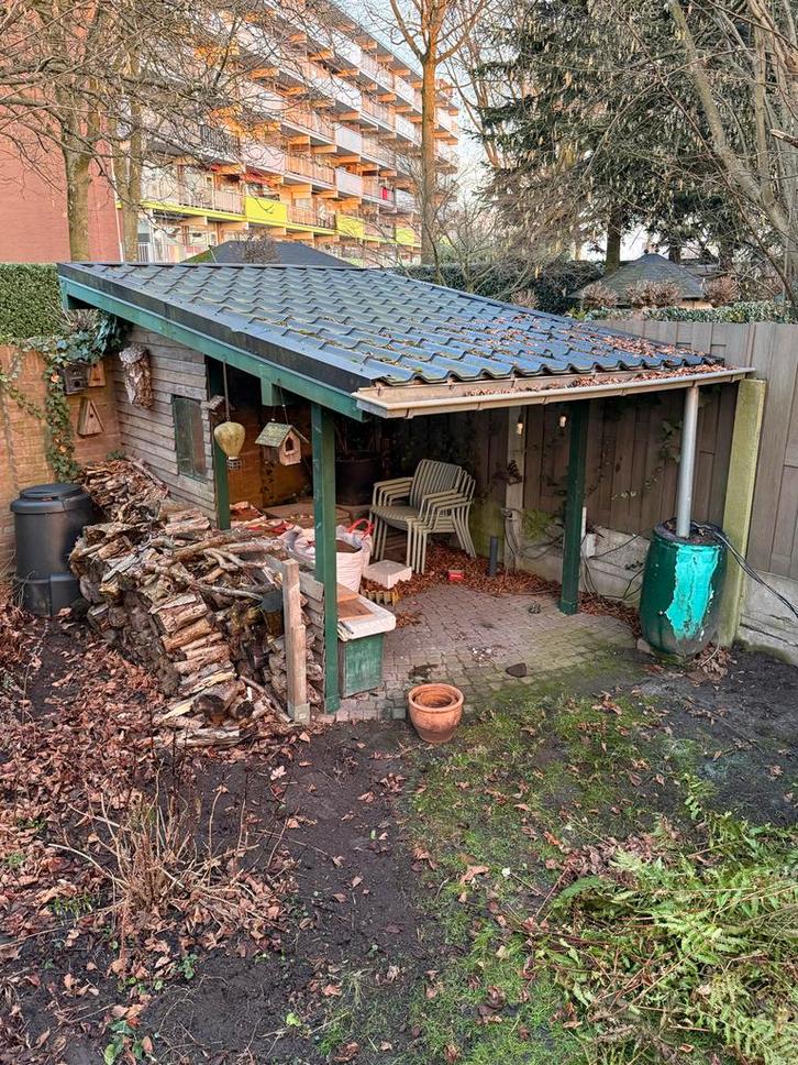 Houten Overkapping - 3.7x2.94m, Tuin en Terras, Overkappingen, Gebruikt, Overige typen, Ophalen