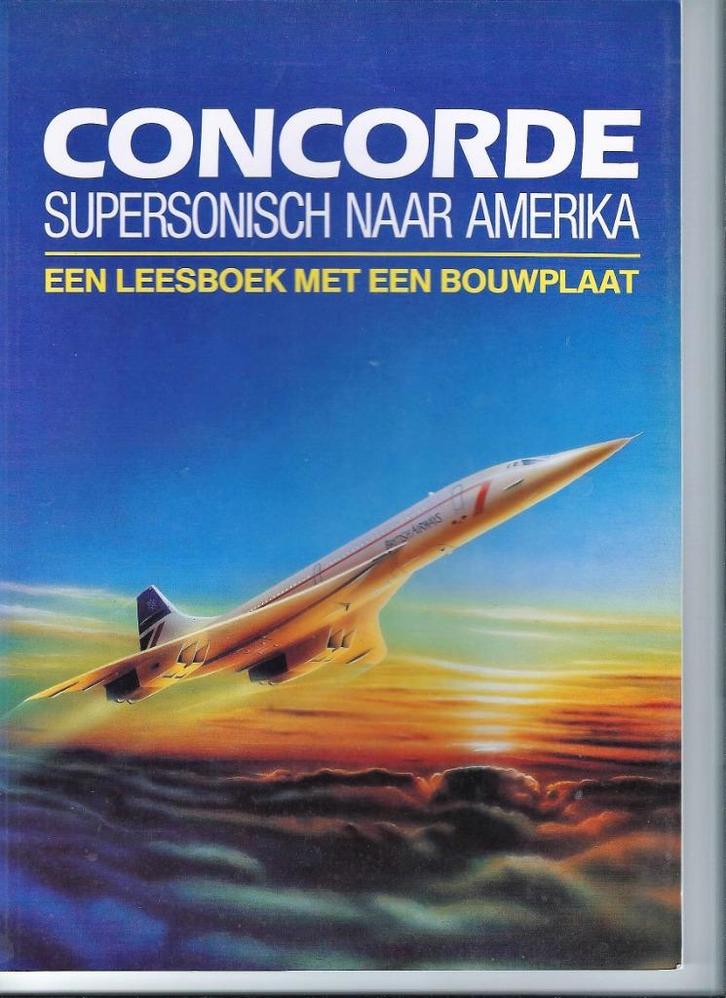 bouwplaat Concorde + boek, Hobby en Vrije tijd, Modelbouw | Vliegtuigen en Helikopters, Zo goed als nieuw, Vliegtuig, Groter dan 1:72