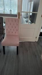 4 Roze Eethoek Stoelen -en 2 grijze stoelenl, Huis en Inrichting, Stoelen, Ophalen, Hout, Overige kleuren, Zo goed als nieuw