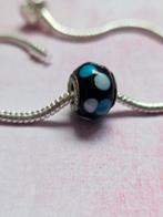 Blauwe bedel, Sieraden, Tassen en Uiterlijk, Bedels, 1 bedel, Ophalen, Zo goed als nieuw, Zilver