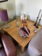 Eiken houten salon tafel 100x100, Huis en Inrichting, Tafels | Salontafels, Ophalen, Gebruikt, 50 tot 100 cm, Eikenhout