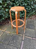 Vintage Alvar Aalto Stijl Barkruk Jaren '80, Huis en Inrichting, Barkrukken, Gebruikt, Met voetsteun, 60 tot 90 cm, Ophalen of Verzenden