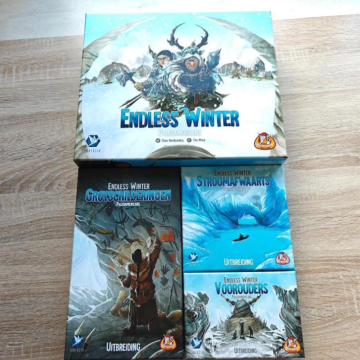 Endless Winter + Expansions / Modules (NL), Hobby en Vrije tijd, Gezelschapsspellen | Bordspellen, Zo goed als nieuw, Ophalen of Verzenden