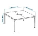 Vergadertafel kleur wit ten minste 12 personen. Merk Bekant, Huis en Inrichting, Ophalen, Gebruikt, Vierkant, 200 cm of meer