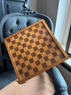 Prachtig groot dambord/schaakbord met stukken en damstenen, Ophalen of Verzenden, Zo goed als nieuw