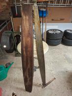 Oude boomzaag met houten beschermhoes, Antiek en Kunst, Antiek | Gereedschap en Instrumenten, Ophalen of Verzenden
