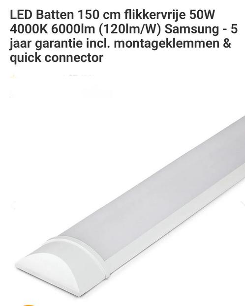 Led Amarturen Hoftronic 4406196 6000lm 4000K IP20 50W, Doe-het-zelf en Verbouw, Bouwverlichting, Zo goed als nieuw, Lamp met armatuur