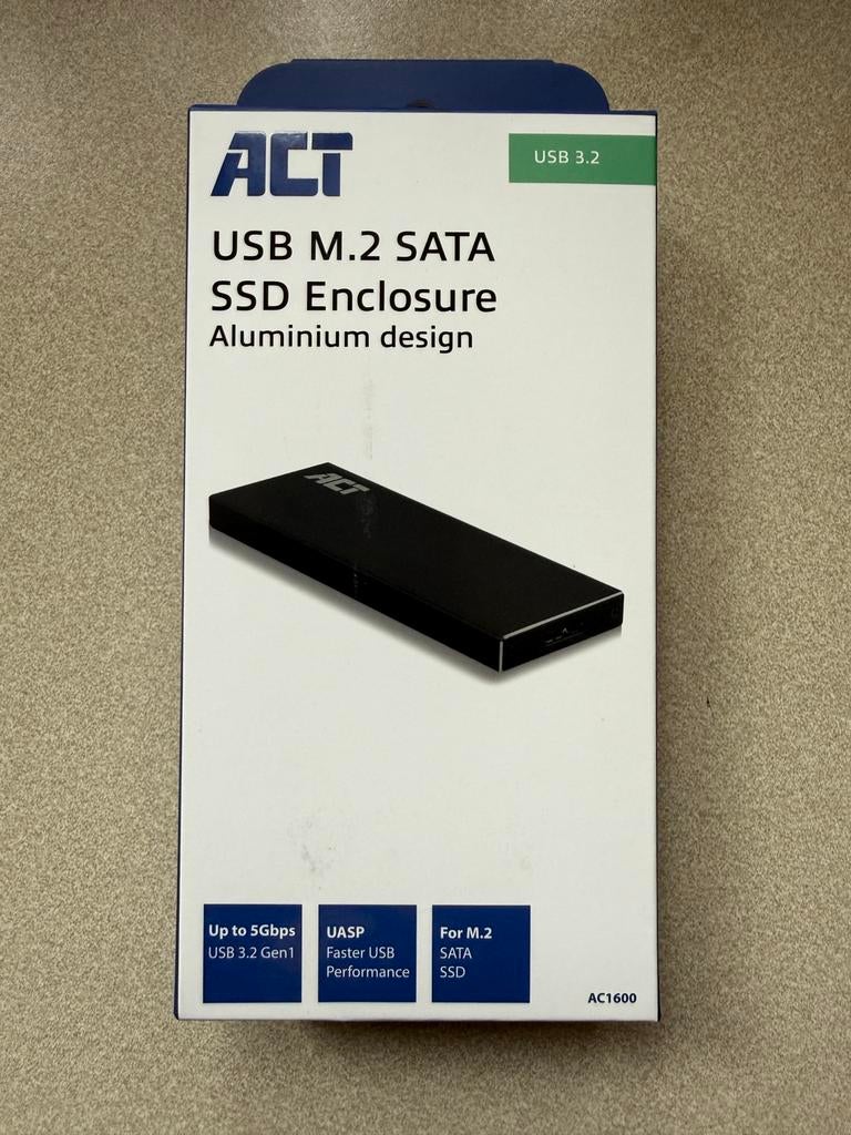 ACT AC1600 Externe SSD Behuizing Nieuw, Computers en Software, Harde schijven, SSD, Nieuw, Ophalen of Verzenden, Laptop
