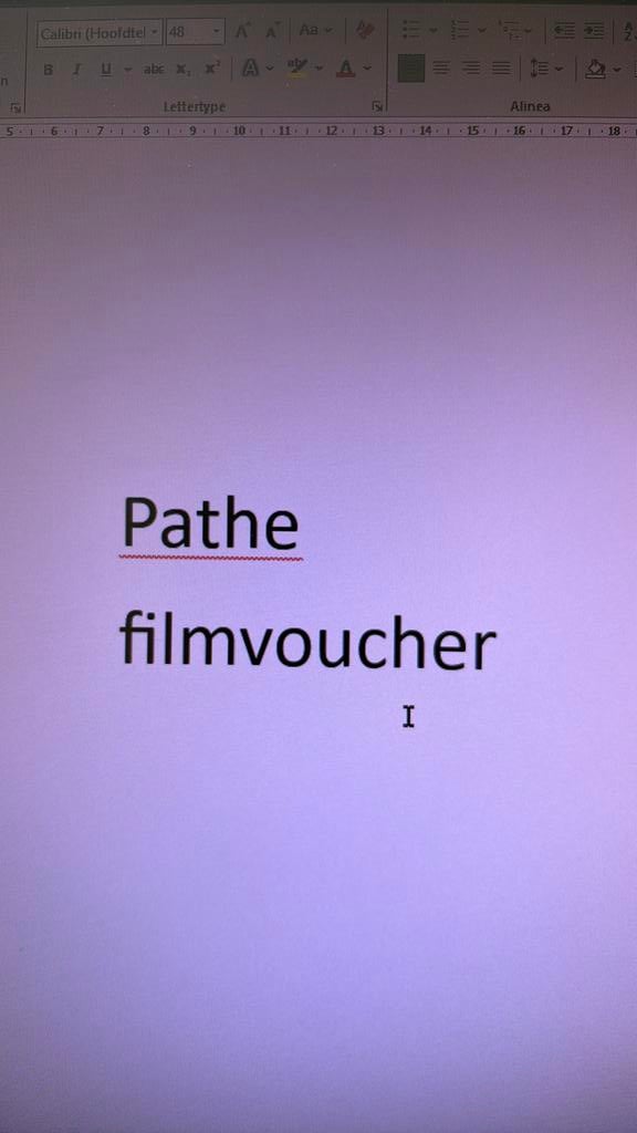 Pathe Filmvoucher ( gratis), Computers en Software, Besturingssoftware, Ophalen, Nieuw