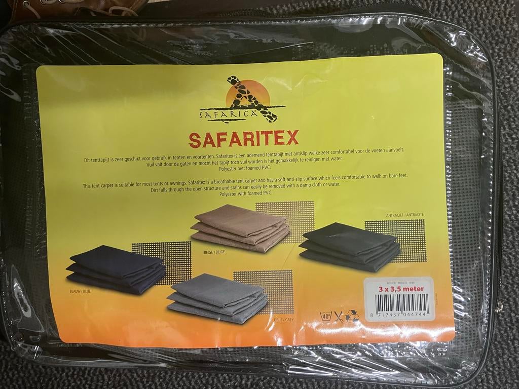 Tenttapijt Safaritex 2,30 x3,5 meter, Ophalen, Zo goed als nieuw