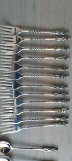 Verzilverd apostel bestek St. Petrus - Nieuwpoort (ca. 1950, Antiek en Kunst, Antiek | Bestek, Verzenden