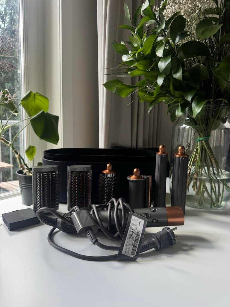 Dyson Airwrap Complete Long - Nikkel/Koper, Ophalen of Verzenden, Zo goed als nieuw, Haarverzorging