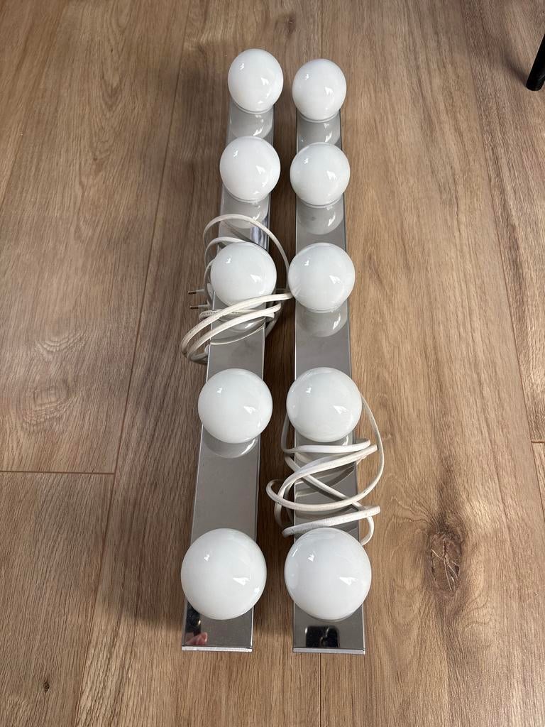 2x IKEA Ledsjo lampen - Spiegelverlichting, Ophalen, Gebruikt, Metaal