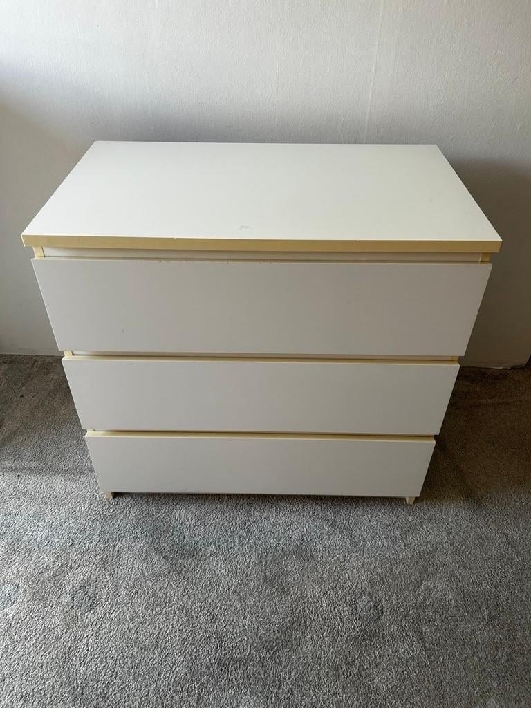 Dresser 3 drawer (MALM model from IKEA), Huis en Inrichting, Kasten | Ladekasten, Ophalen, Gebruikt, 50 tot 100 cm, 3 of 4 laden