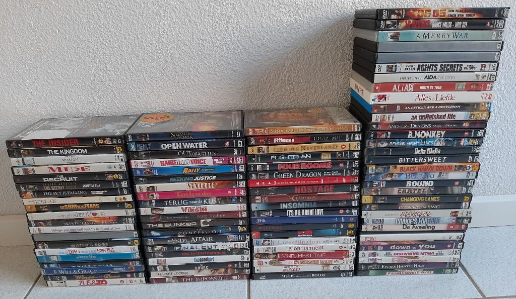 heel veel films op DVD ( titels zie beschrijving ), Alle leeftijden, Ophalen, Gebruikt