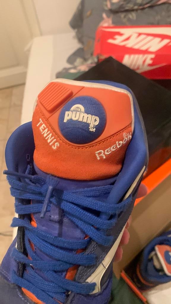 REEBOK COURT victor PUMP/Tennis/2014/Size 44, Kleding | Heren, Sportschoenen, Gedragen, Verzenden, Blauw