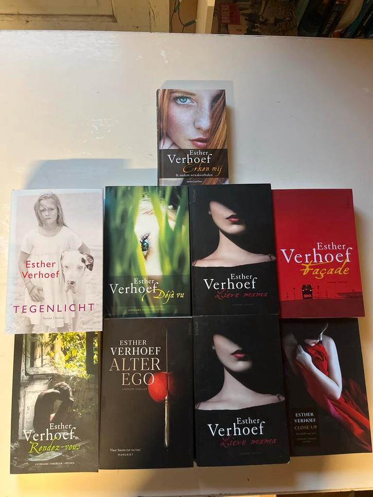 Esther Verhoef Boeken Collectie (8 stuks), Boeken, Thrillers, Gelezen, Nederland, Ophalen of Verzenden