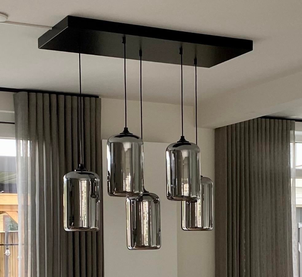 By Eve Hanglamp Metallic Smoke, Ophalen, Zo goed als nieuw, Glas, 75 cm of meer