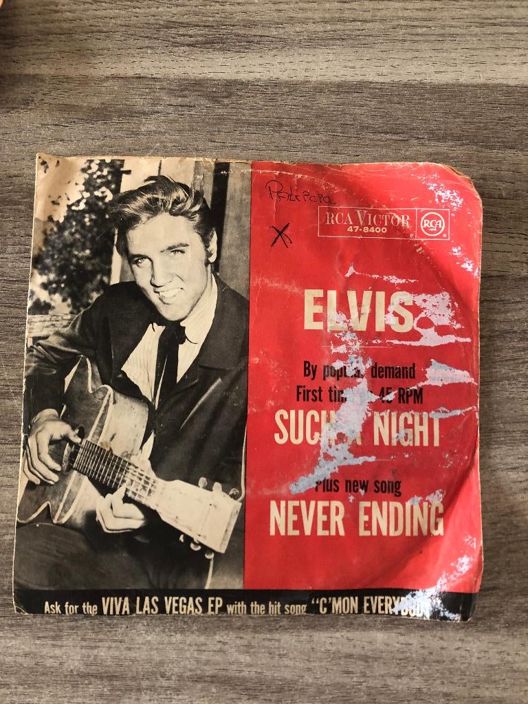 vinyl single Elvis, Ophalen of Verzenden, Gebruikt, Pop