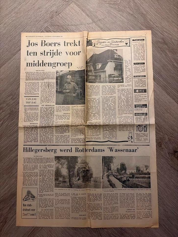 Rotterdamsch Nieuwsblad - 22 september 1973, Boeken, Tijdschriften en Kranten, Gelezen, Krant, Ophalen of Verzenden