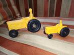 2x Vintage Tomte Laerdal Tractoren - Geel Plastic Speelgoed, Ophalen of Verzenden